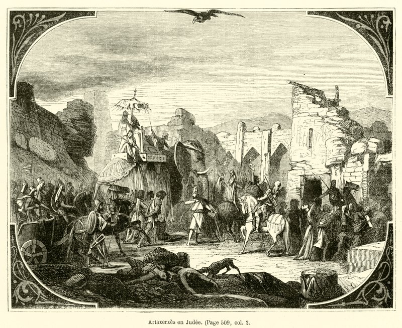Artaxerxes in Judea by French School