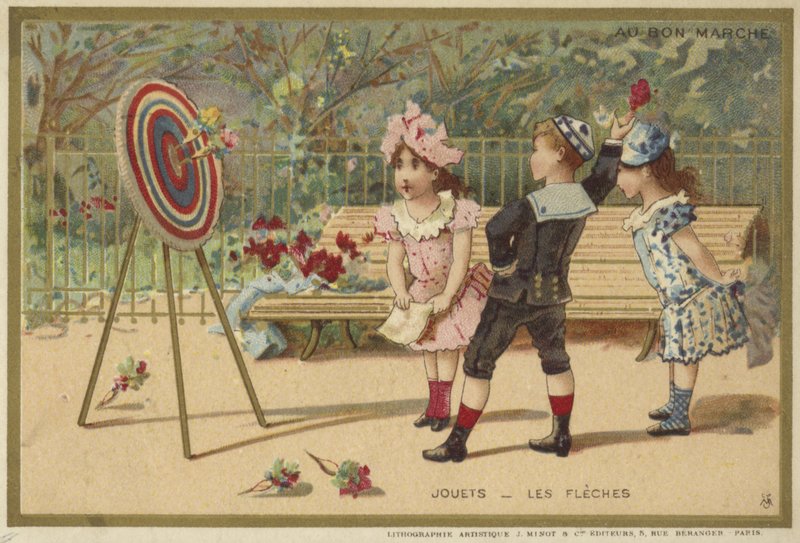 Au Bon Marche cards featuring children