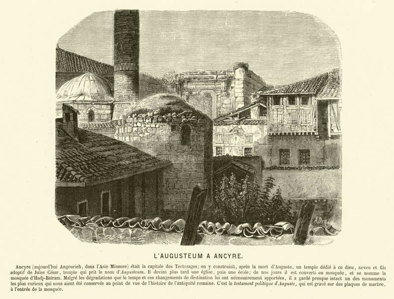Augusteum, Temple of Augustus and Rome, Ankara, Turkey by French School