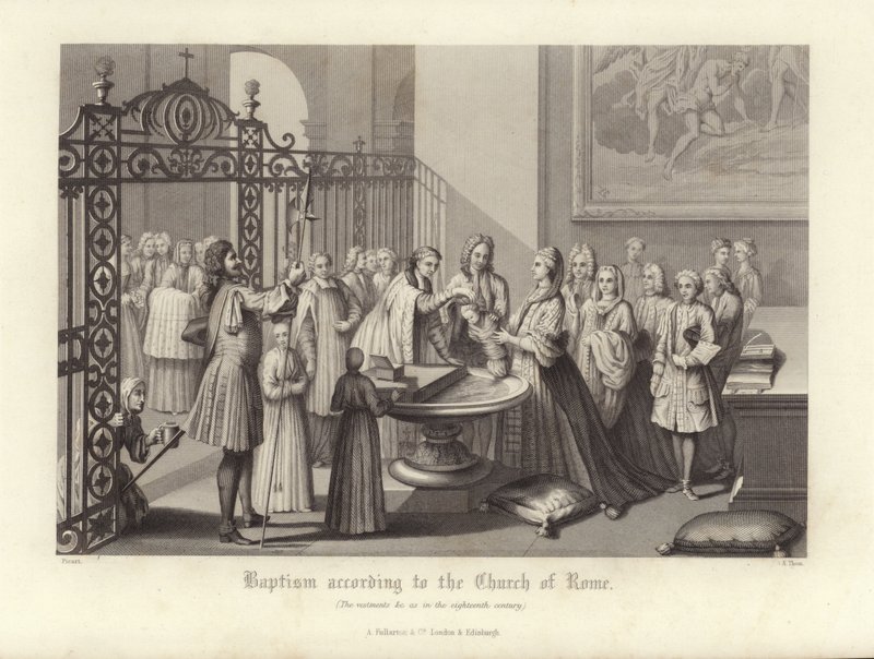 Baptism according to the Church of Rome by French School