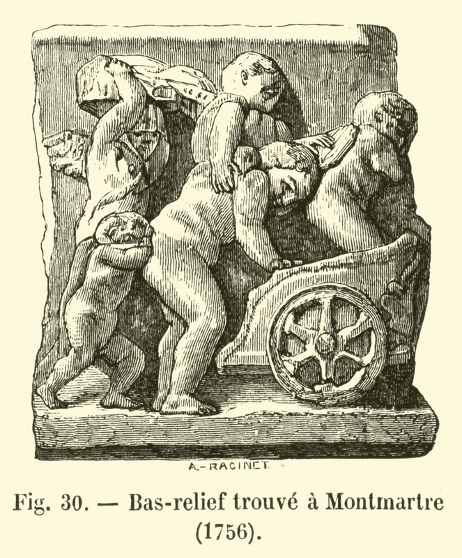 Bas-Relief Found at Montmartre, 1756 by French School