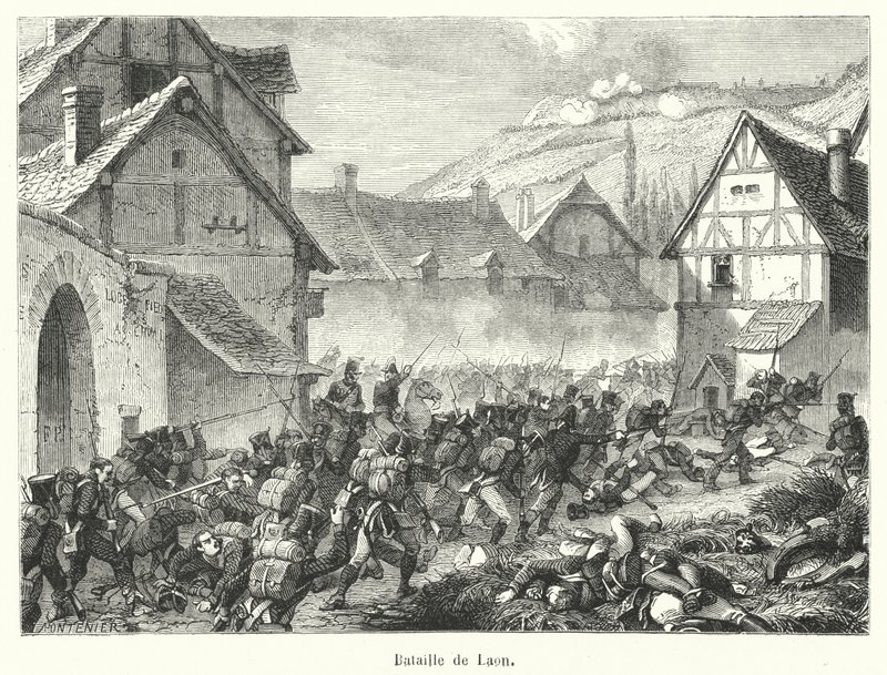 Battle of Laon (engraving) by French School