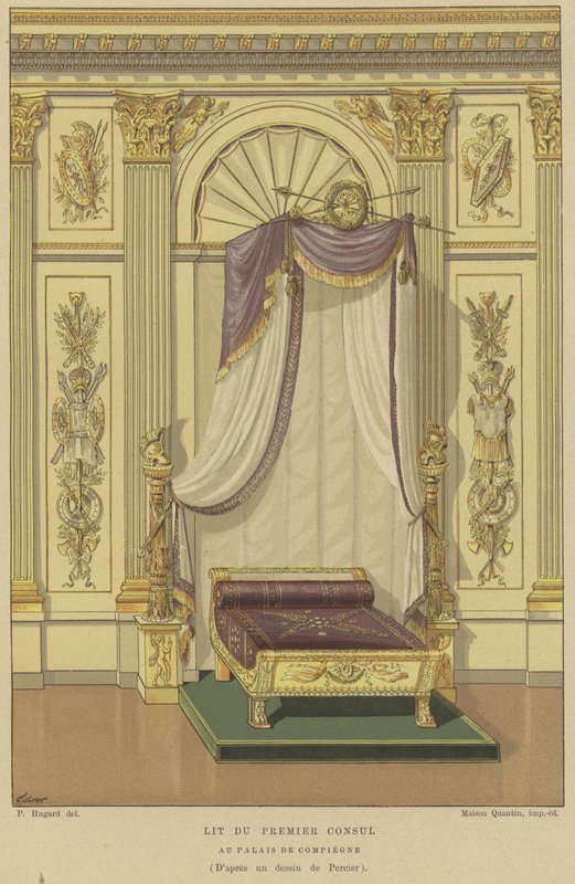 Bed of Napoleon Bonaparte when First Consul, Palace of Compiegne, France by French School