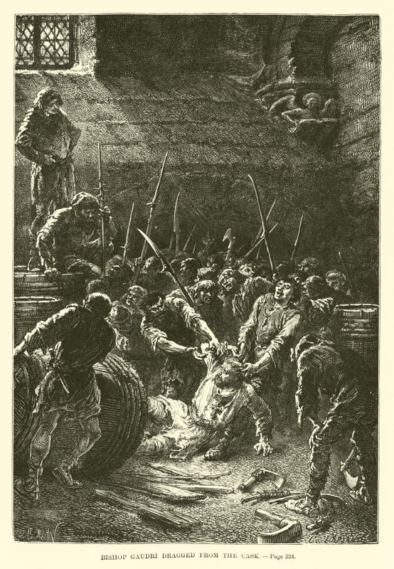 Bishop Gaudri Dragged from the Cask by French School
