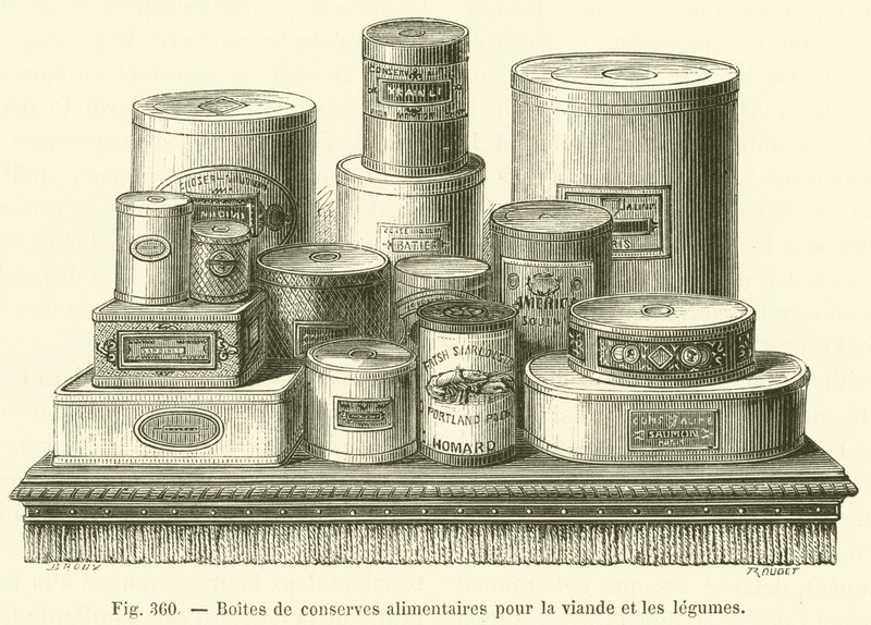 Canned Food for Meat and Vegetables by French School