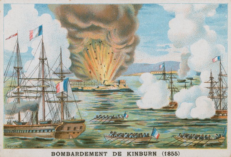 Bombardment of Kinburn, 1855 by French School