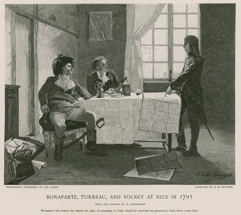 Bonaparte, Turreau, and Volney at Nice in 1793 by French School