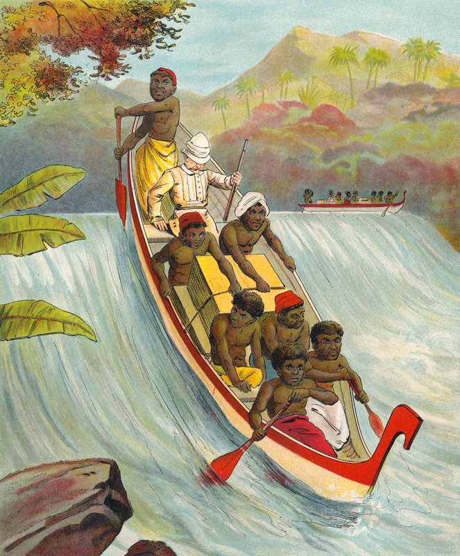 Braving the Rapids by French School