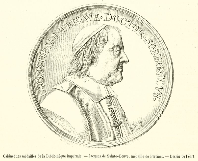 Medal Cabinet of the Imperial Library, Jacques de Sainte-Beuve, medal by Bertinet (engraving) by French School