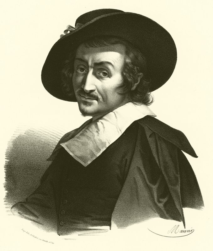Carlo Dolci, Portrait (engraving) by French School
