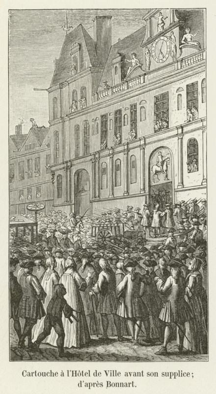 Cartouche at the Hotel de Ville before his execution; after Bonnart by French School