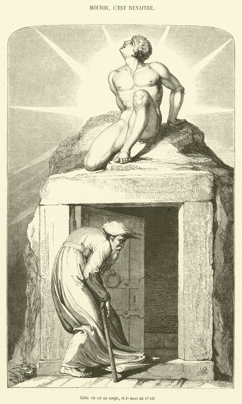 This Life is a Dream, and Death a Awakening (engraving) by French School