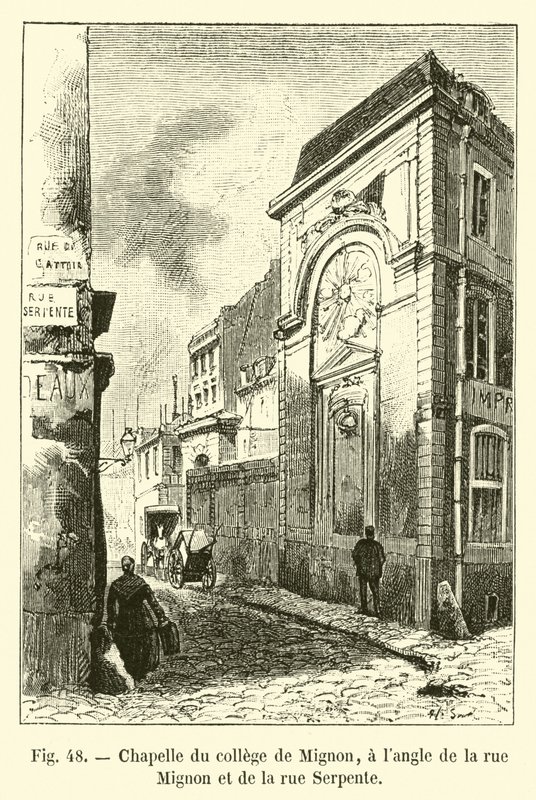 Chapel of the College of Mignon, at the Corner of Rue Mignon and Rue Serpente by French School