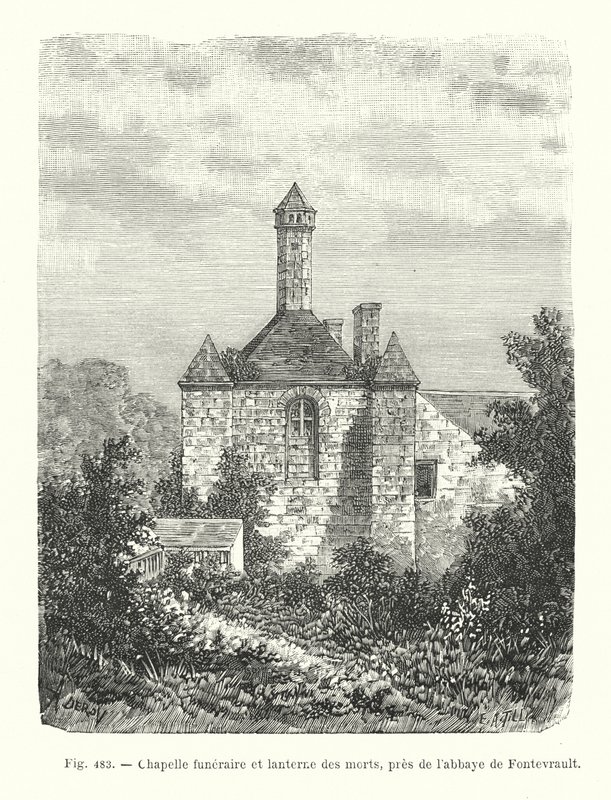 Funerary Chapel and Lantern of the Dead, Near the Abbey of Fontevrault by French School