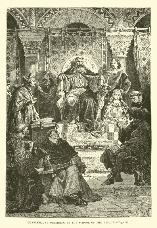 Charlemagne Presiding at the School of the Palace by French School