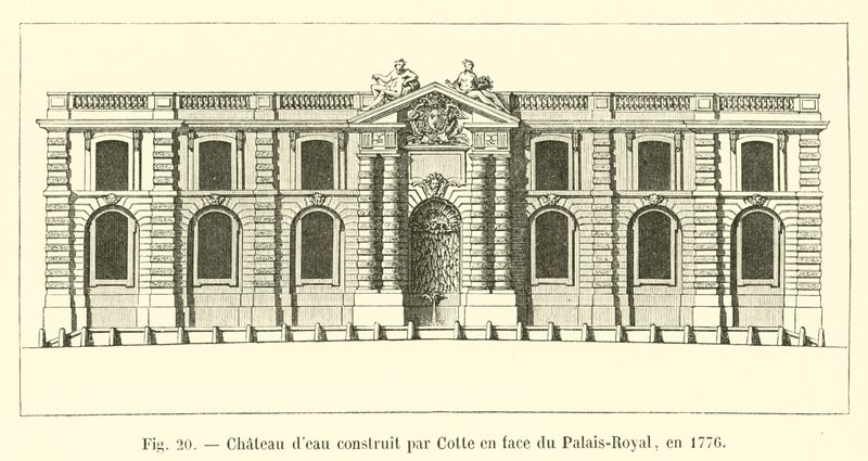 Water Castle Built by Cotte in Front of the Palais-Royal, 1776 by French School