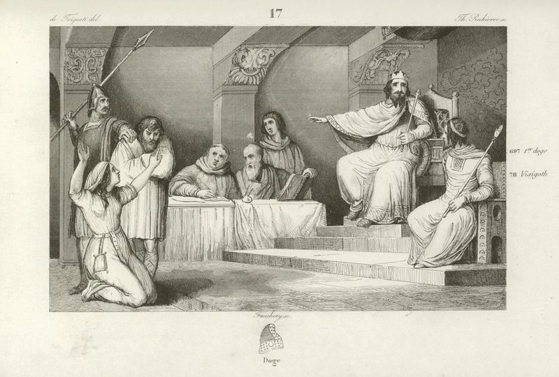Childebert III, King of the Franks by French School