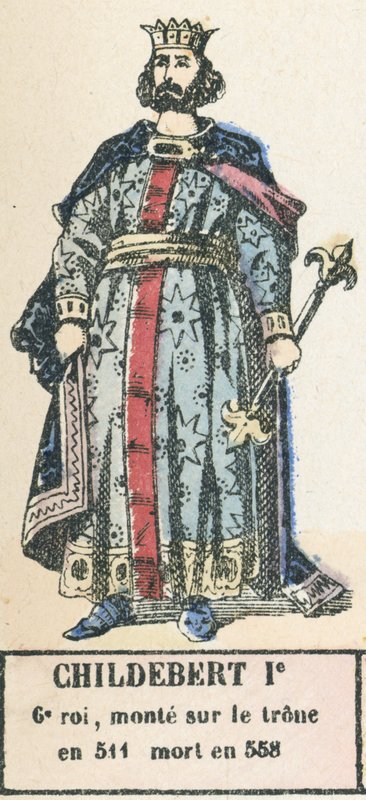 Childebert I, 6th King, ascended the throne in 511, died in 558 by French School