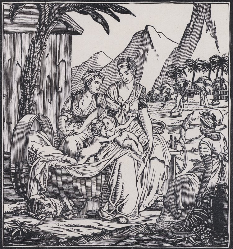 Childhood of Paul and Virginie (Scene from Jacques-Henri Bernardin de Saint-Pierre