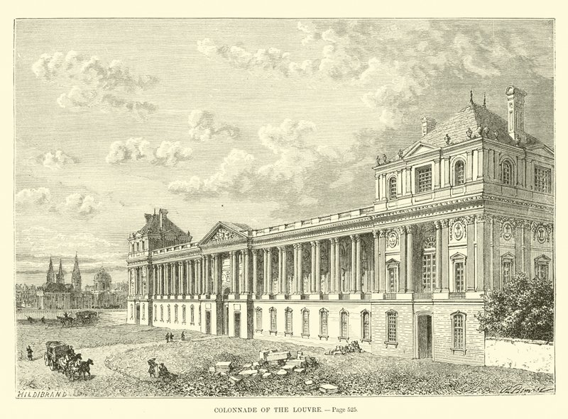 Colonnade of the Louvre by French School