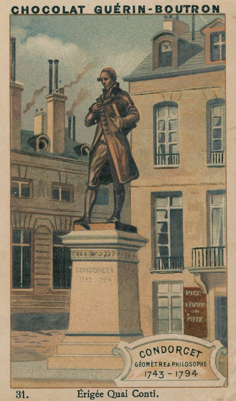 Condorcet, Geometer & Philosopher, 1743-1794, Erected Quai Conti by French School