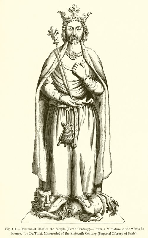 Costume of Charles the Simple by French School