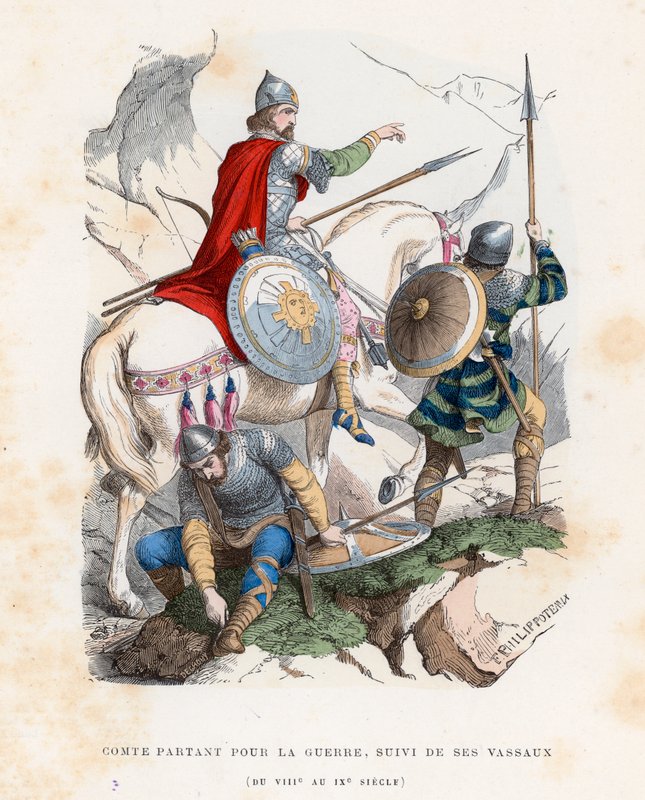 Count Leaving for War, Followed by His Vassals, 8th to 9th Century by French School