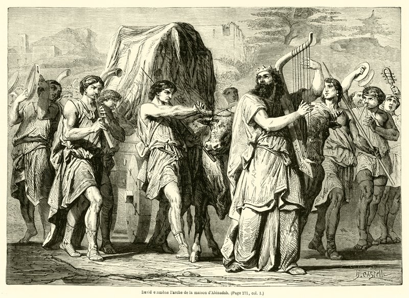 David Brings the Ark from the House of Abinadab by French School