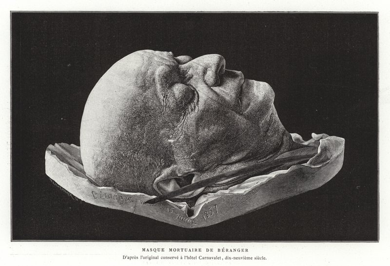 Death Mask of Pierre-Jean de Beranger by French School