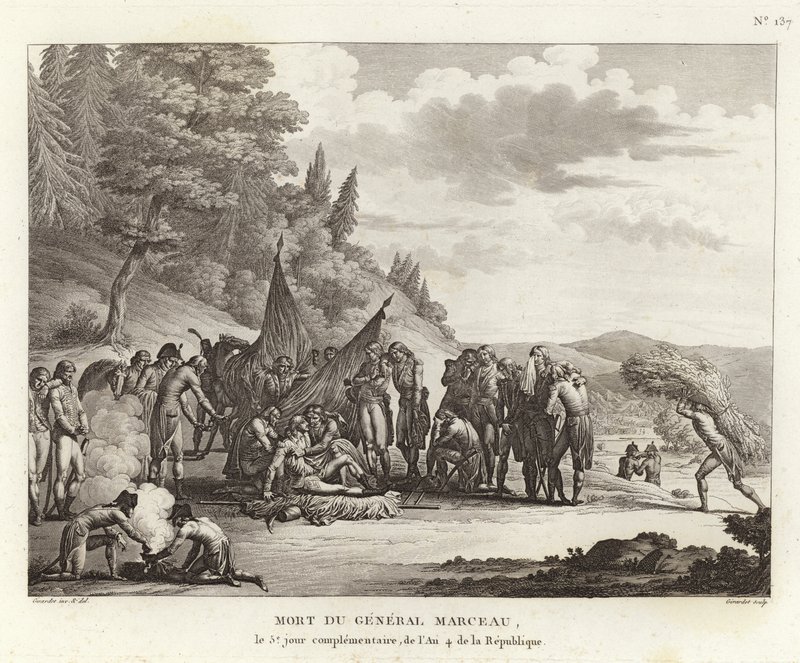 Death of General François Séverin Marceau-Desgraviers by French School
