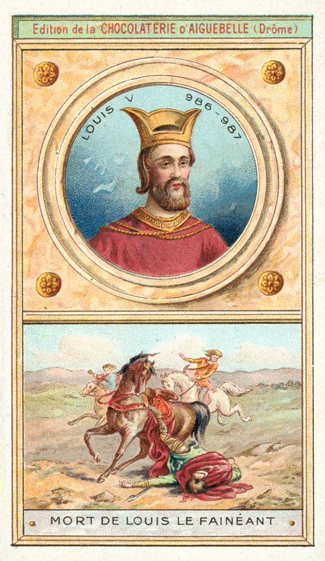 Death of Louis V of France, 987 by French School