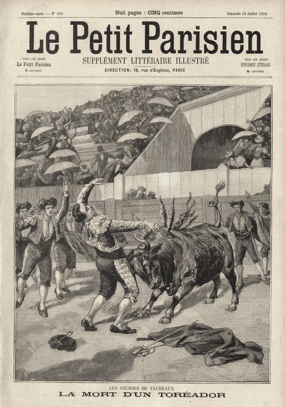 Death of Spanish bullfighter El Tito, Perpignan, France by French School