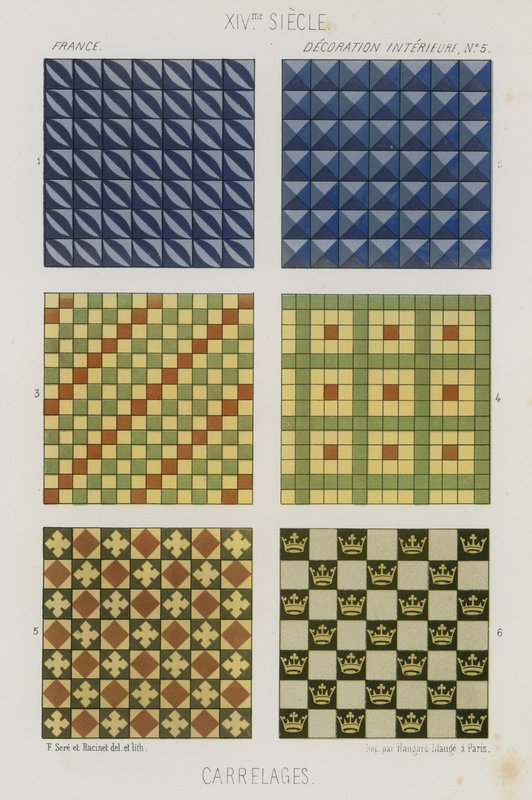 Decorative Tiles of the 14th Century by French School