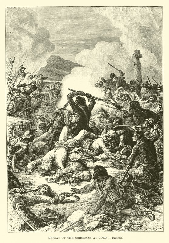 Defeat of the Corsicans at Golo by French School