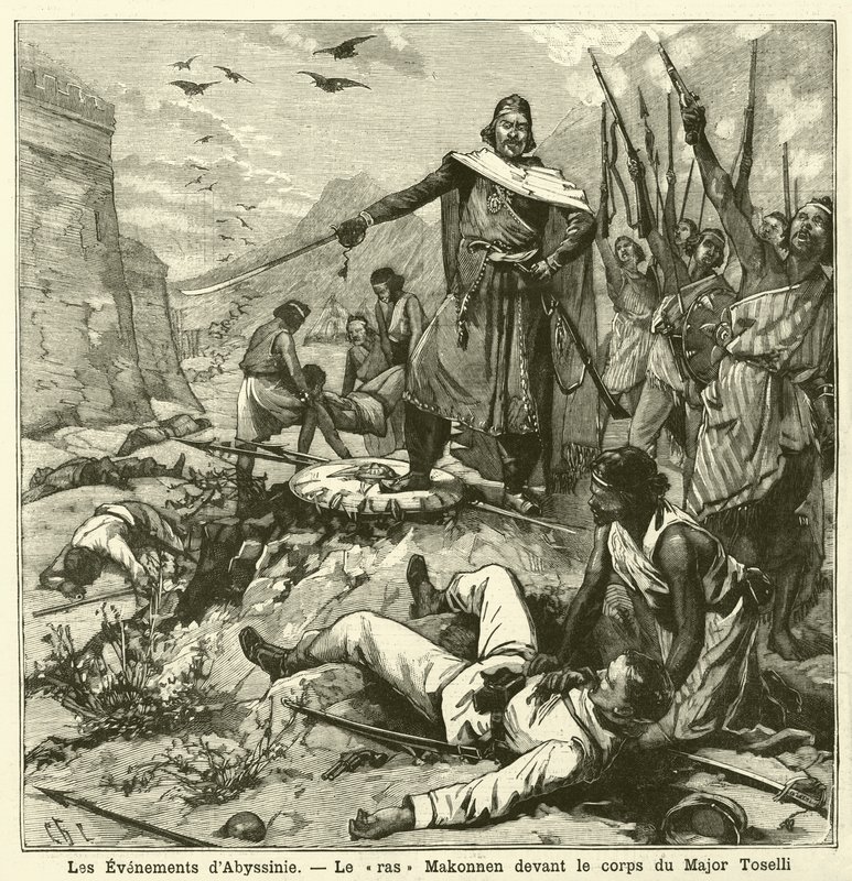 Defeat of the Italians at the Battle of Amba Alagi, First Italo-Ethiopian War by French School