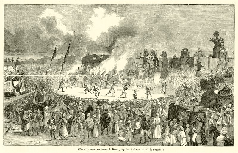 Last Scene of the Drama of Rama, Performed Before the Raja of Benares by French School