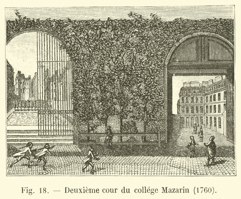 Second courtyard of the Mazarin College, 1760 by French School