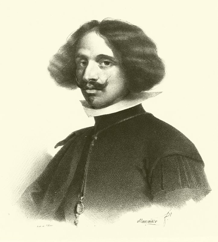 Diego Rodriguez de Silva y Velazquez, Portrait (engraving) by French School