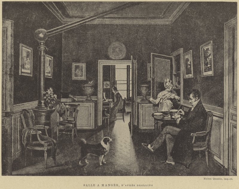 Dining room by French School