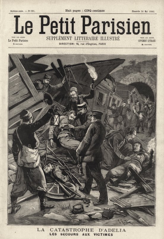 Disastrous train crash at Adelia, Algeria by French School