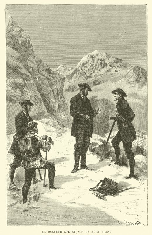 Doctor Lortet on Mont Blanc by French School