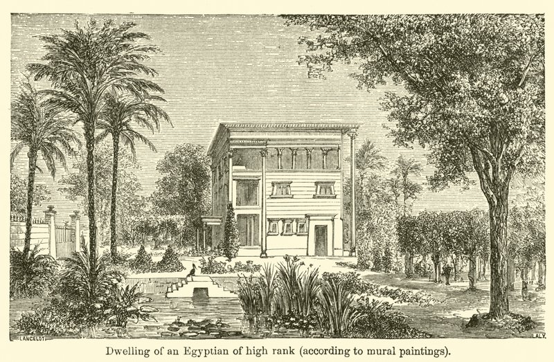 Dwelling of an Egyptian of High Rank, According to Mural Paintings by French School