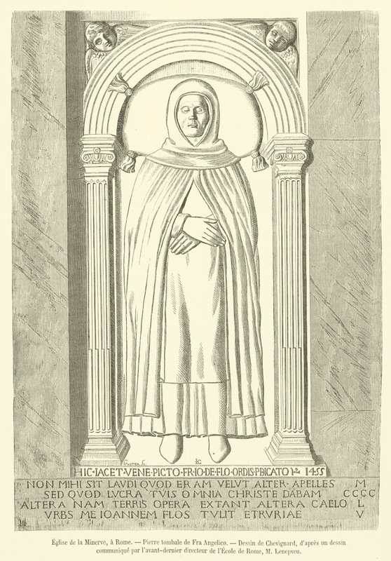 Church of Santa Maria sopra Minerva, Rome, Tombstone of Fra Angelico by French School