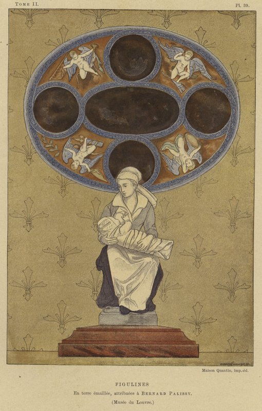 Enamelled Pottery Figuline Attributed to Bernard Palissy, 16th Century by French School
