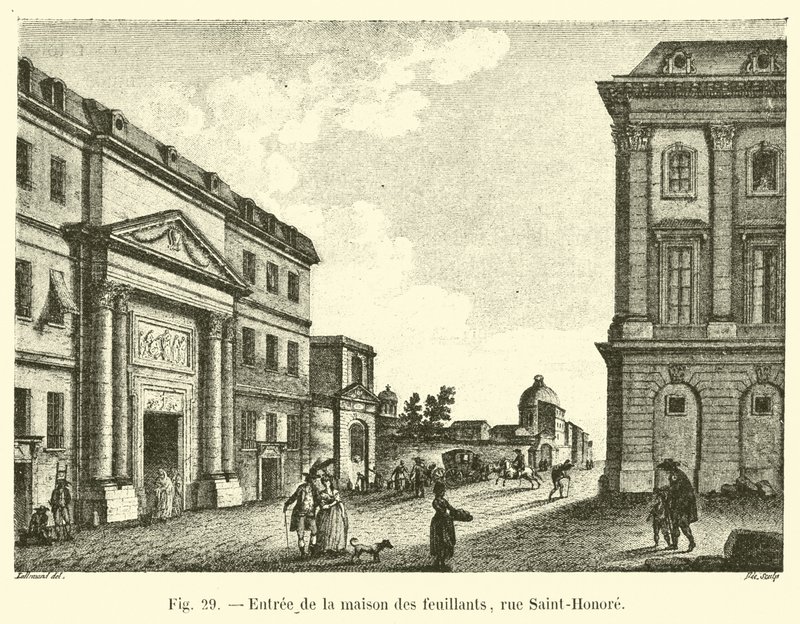 Entrance to the Feuillants House, Rue Saint-Honoré by French School