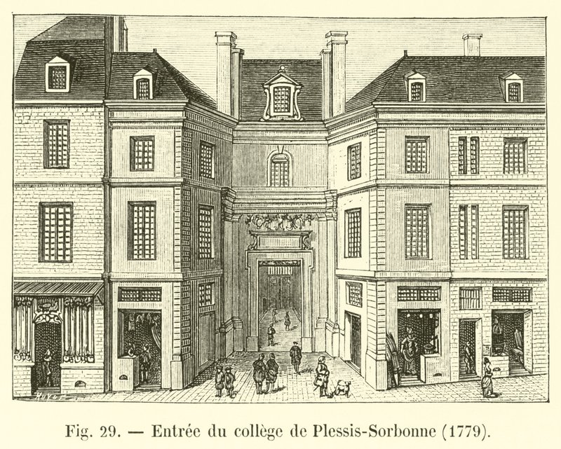 Entrance to the College of Plessis-Sorbonne, 1779 by French School