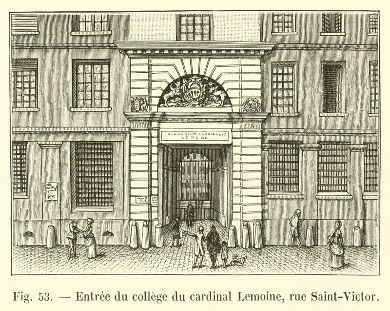 Entrance of the College of Cardinal Lemoine, Rue Saint-Victor by French School