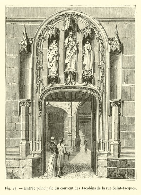 Main entrance of the Jacobin convent on rue Saint-Jacques by French School