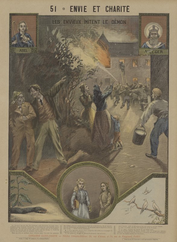 Envy and charity by French School