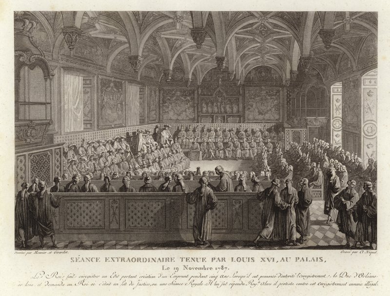 Extraordinary Session Held by Louis XVI at the Palace of Versailles by French School